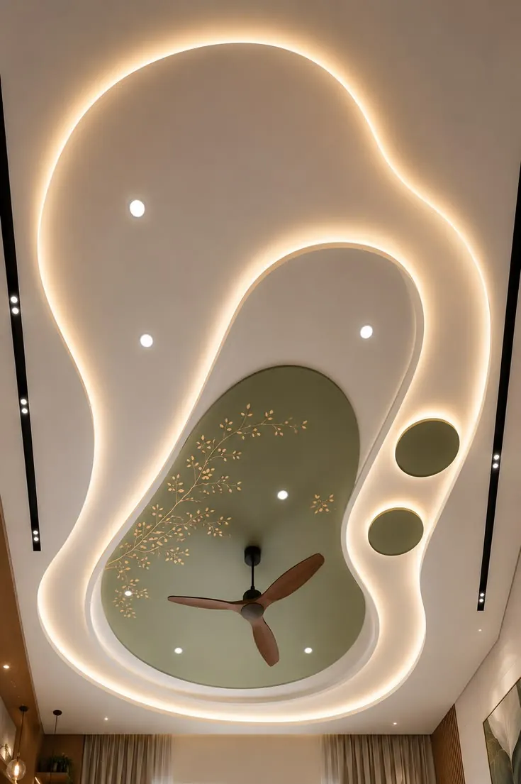 Cove lighting false ceiling design